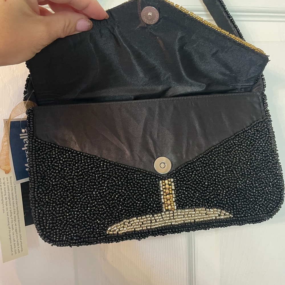 TJ Max/Marshalls Viral Black Beaded Martini purse New Year’s Eve bag NO TAGS - Picture 4 of 8